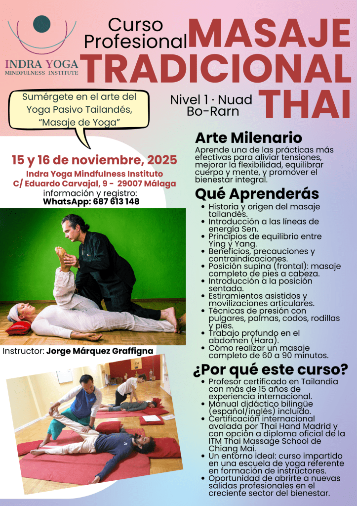 curso Profesional, amplia tus recursos con masaje Thai
